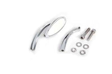 Load image into Gallery viewer, Oval Mirror Smooth with Billet Stem Chrome