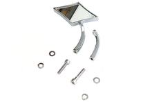 Load image into Gallery viewer, Diamond Mirror with Billet Stem Chrome