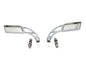 Parallelogram Mirror Set with Billet Slotted Stem Chrome