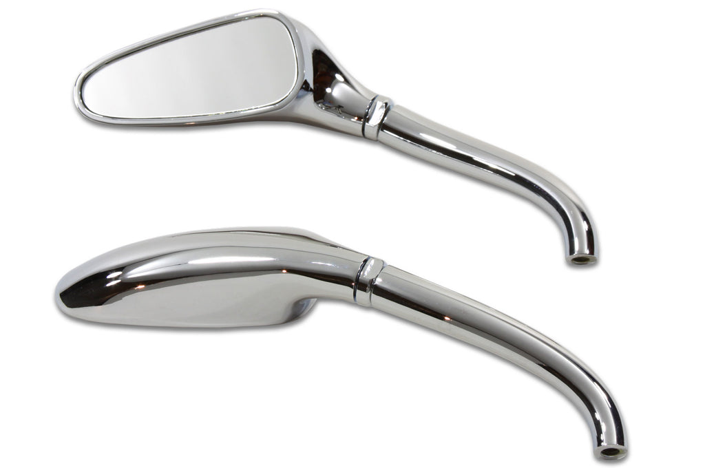 3D Style Mirror Set with Round Stems Chrome