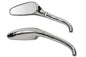 3D Style Mirror Set with Round Stems Chrome