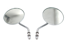 Load image into Gallery viewer, 4-1/2 inch Round Mirror Set with Round Stock Stems Chrome