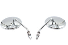 Load image into Gallery viewer, 4-1/2 inch Round Mirror Set with Round Stock Stems Chrome