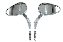 Load image into Gallery viewer, Bullet Mirror Set with Billet Sculpted Stems Chrome