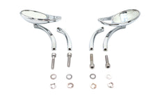 Load image into Gallery viewer, Teardrop Mirror Set with Solid Billet Stems Chrome