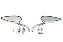 Load image into Gallery viewer, Teardrop Mirror Set with Billet Long Stems Chrome