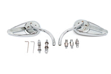 Load image into Gallery viewer, Teardrop Mirror Set with Billet Long Stems Chrome