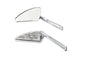 Flame Teardrop Mirror Set with Slotted Stems Chrome