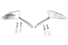 Load image into Gallery viewer, Flame Teardrop Mirror Set with Slotted Stems Chrome