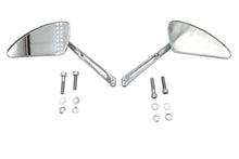 Load image into Gallery viewer, Flame Teardrop Mirror Set with Slotted Stems Chrome