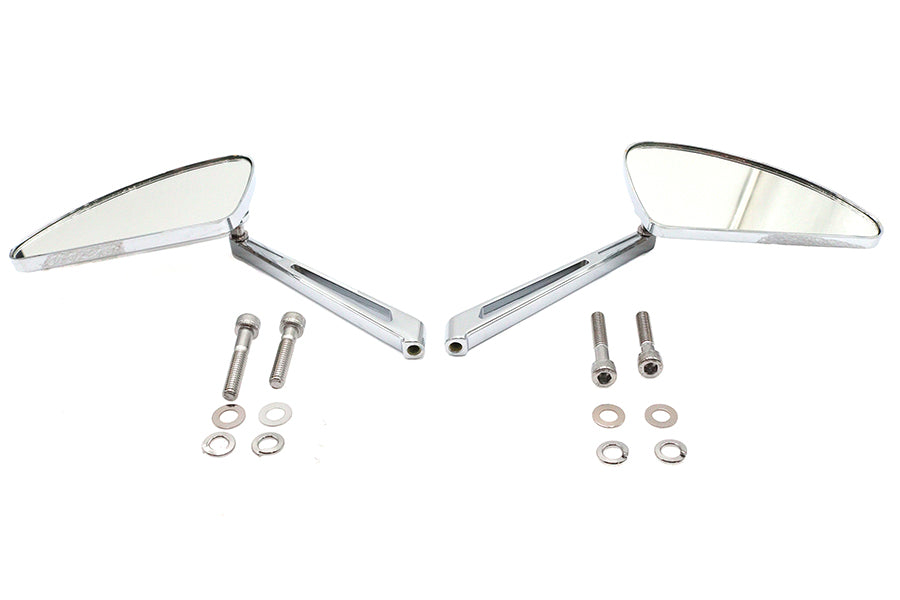 Teardrop Mirror Set with Slotted Stems