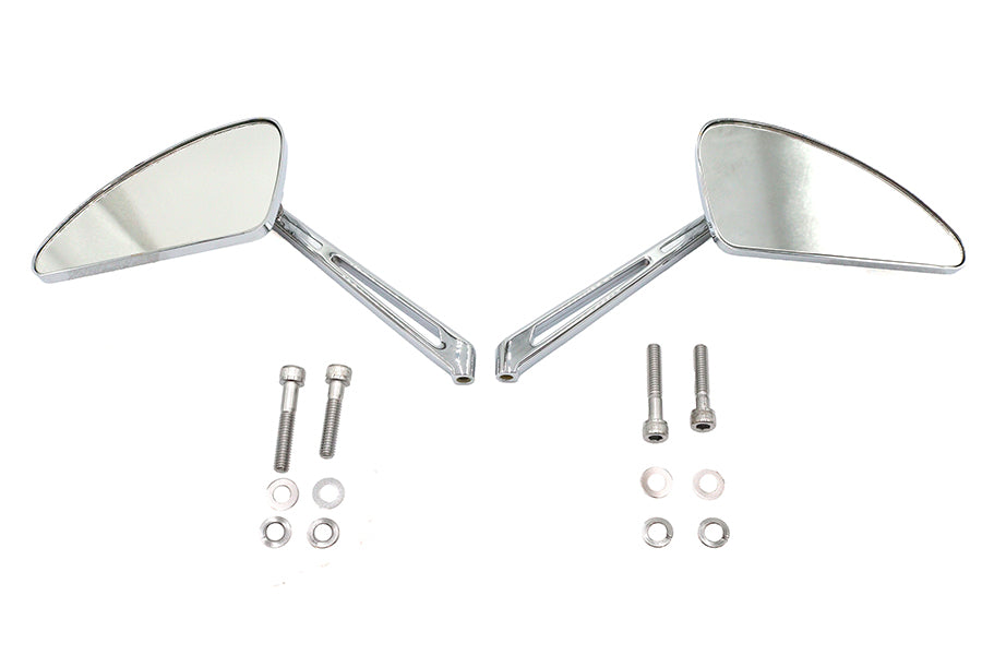 Teardrop Mirror Set with Slotted Stems