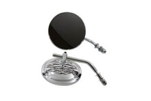 Load image into Gallery viewer, Round Flame Mirror Set Chrome with Round Stems