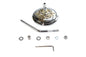 Round Flame Mirror Chrome