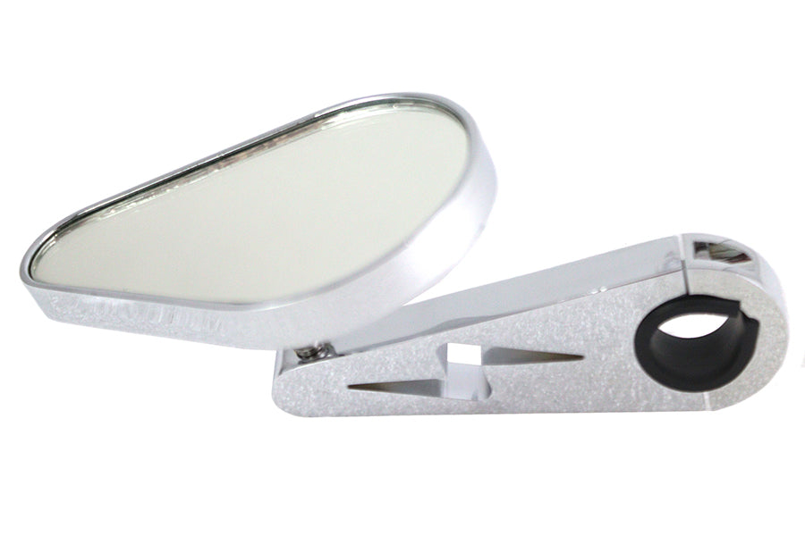 Teardrop Mirror with Clamp on Billet Stem