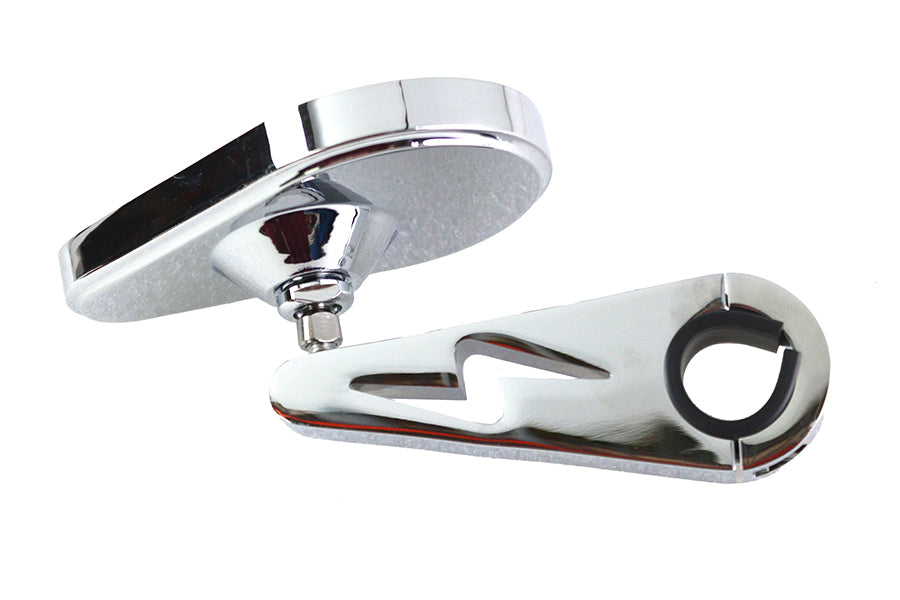 Teardrop Mirror with Clamp on Billet Stem