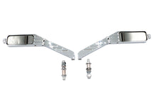 Load image into Gallery viewer, Rectangle Ball Milled Mirror Set with Billet Stems