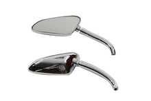 Load image into Gallery viewer, Racer Mirror Set with Round Stems Chrome