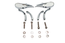 Load image into Gallery viewer, Fireball Mirror Set with Billet Curved Stems Chrome