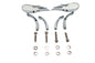 Fireball Mirror Set with Billet Curved Stems Chrome