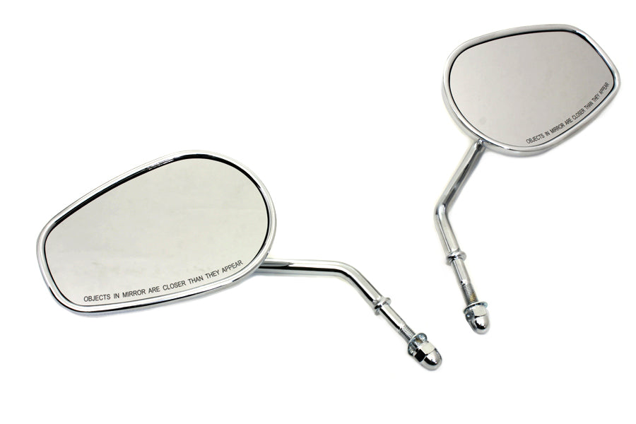Chrome Taper Convex Mirror Set