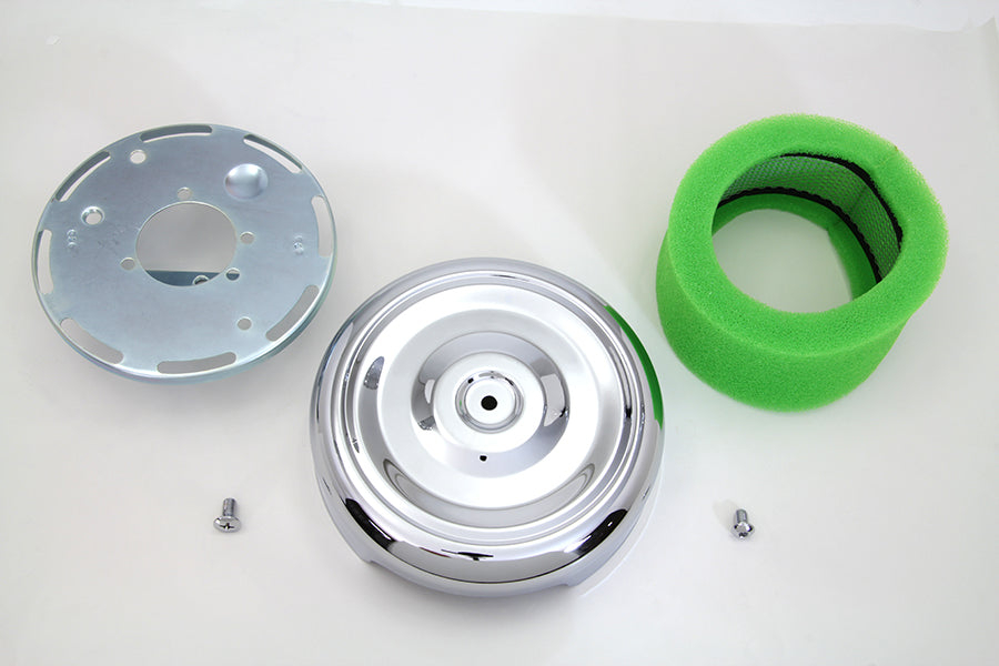 Wyatt Gatling 8 inch Round Air Cleaner Chrome