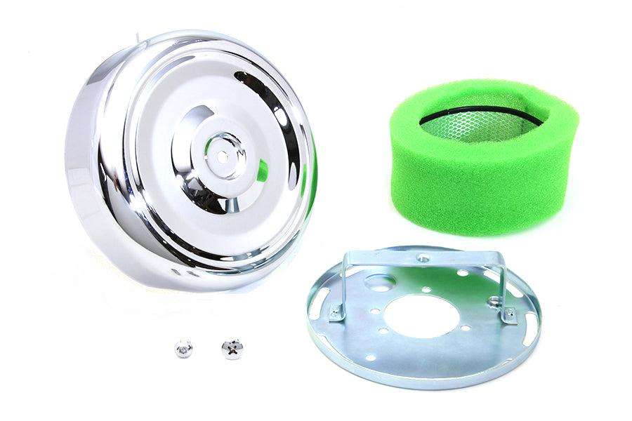 Wyatt Gatling 8 inch Round Air Cleaner Chrome