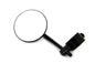 Black 3 inch Round Mini Mirror with Clamp on Stem