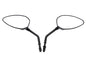 Triangle Mirror Set with Round Stems