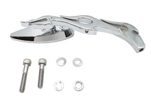 Load image into Gallery viewer, Teardrop Mirror with Billet Flame Stem Chrome