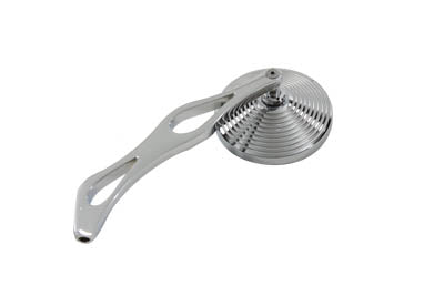3 inch Billet Round Mirror with Billet Flame Stem