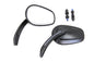 Rectangle Taper Mirror Set with Billet Stems Black