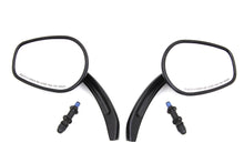Load image into Gallery viewer, Rectangle Taper Mirror Set with Billet Stems Black