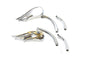 Fireball Mirror Set with Curved Stems Chrome
