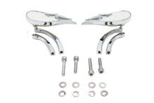 Load image into Gallery viewer, Fireball Mirror Set with Curved Stems Chrome