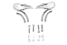 Load image into Gallery viewer, Fireball Mirror Set with Curved Stems Chrome