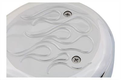 Teardrop Air Cleaner with Flames Chrome