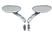 Load image into Gallery viewer, Oblong Mirror Set Chrome Billet