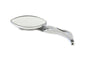 Druid Mirror Oval Style with Flame Billet Stem