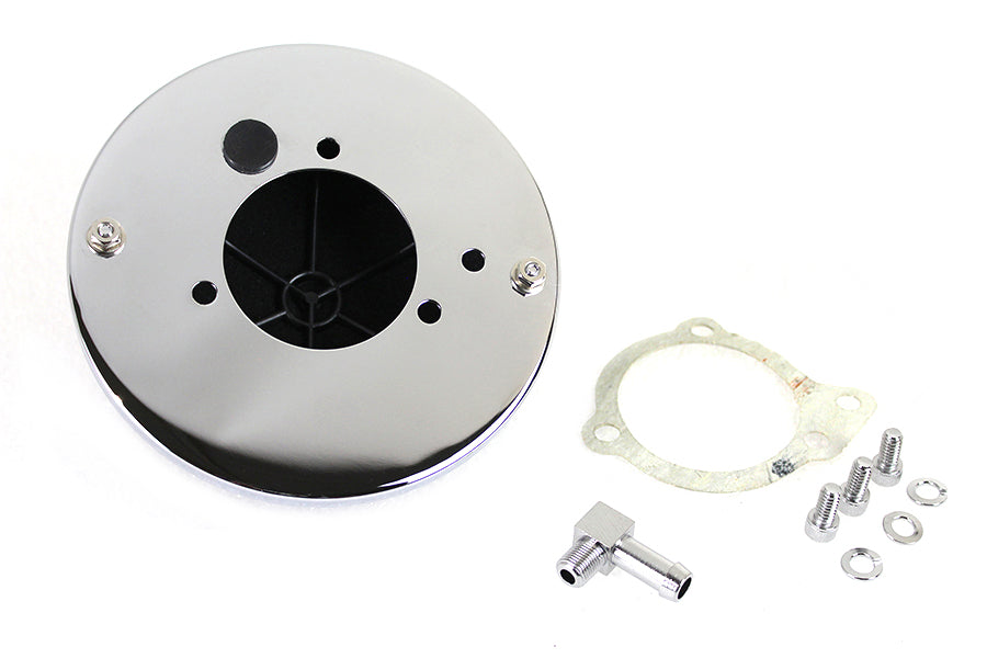 Wyatt Gatling Round Mesh Air Cleaner Chrome