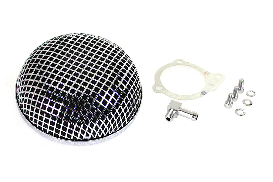 Wyatt Gatling Round Mesh Air Cleaner Chrome