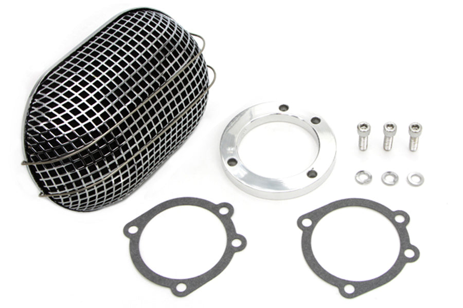 Chrome Oval Mesh Air Cleaner