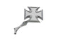 Chrome Maltese Mirror with Diamond Billet Stem