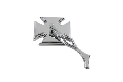 Chrome Maltese Mirror with Diamond Billet Stem