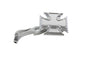 Chrome Maltese Mirror with Billet Flame Stem