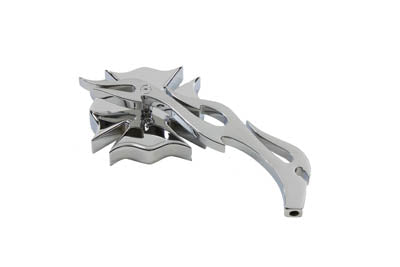 Chrome Firefighter Mirror with Billet Flame Stem