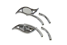 Load image into Gallery viewer, Villain Mirror Set with Curved Stems Chrome