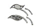 Villain Mirror Set with Curved Stems Chrome