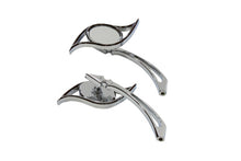 Load image into Gallery viewer, Villain Mirror Set with Spear Stems Chrome