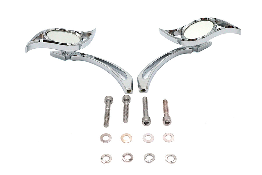 Villain Mirror Set with Spear Stems Chrome